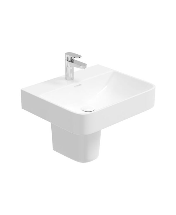 Horizon Square 1TH Wash Basin & Semi Pedestal