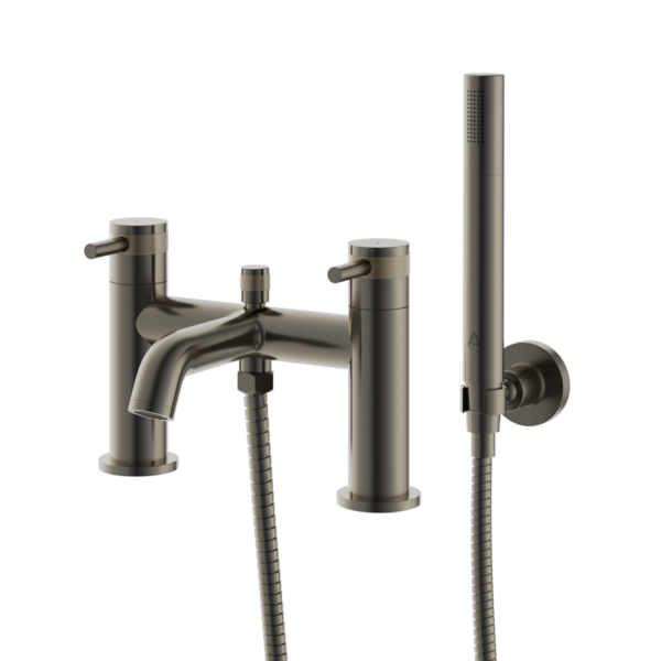 Kyloe Deck Mounted Bath Shower Mixer Gunmental