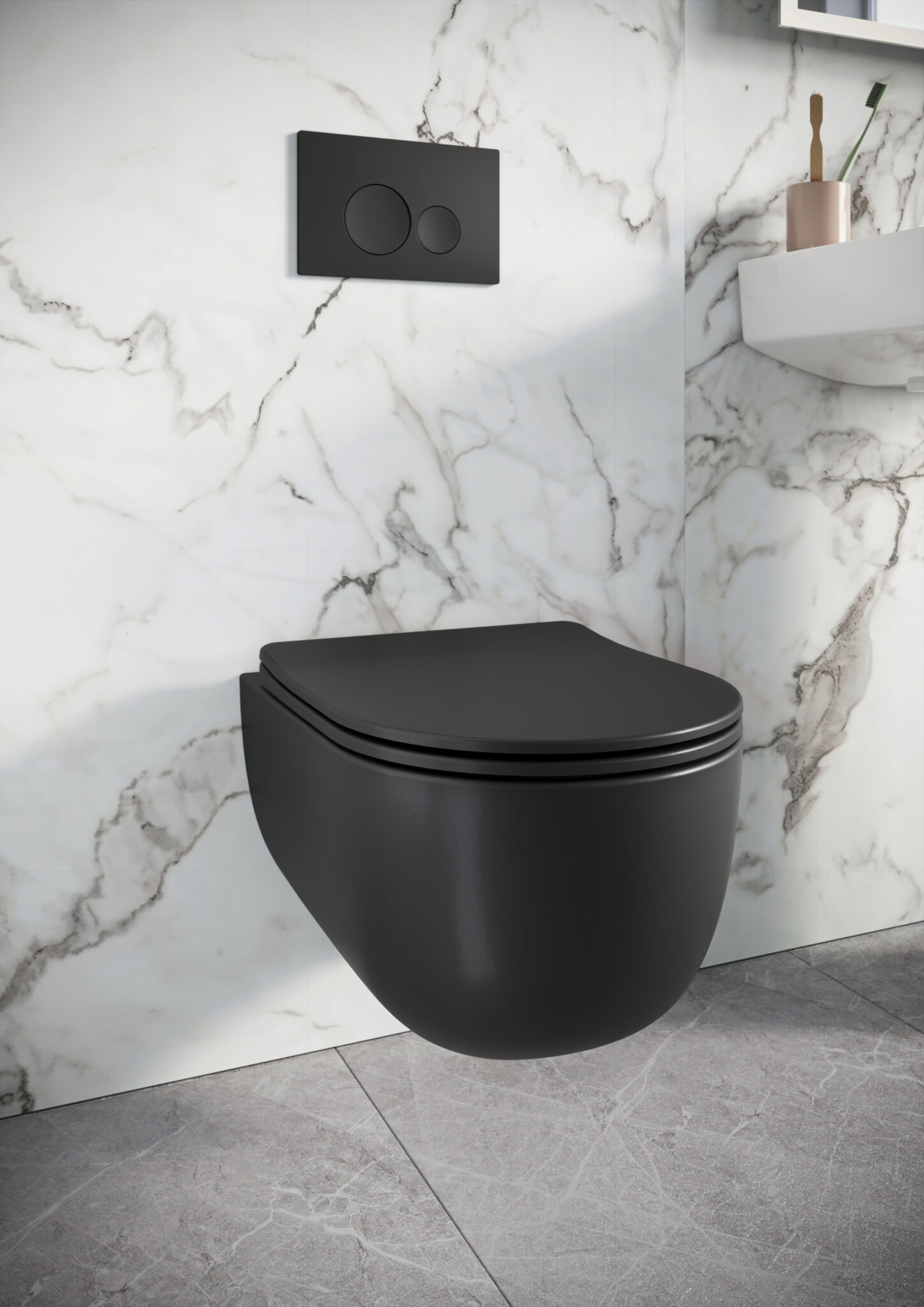 Riviera Round Wall Hung WC