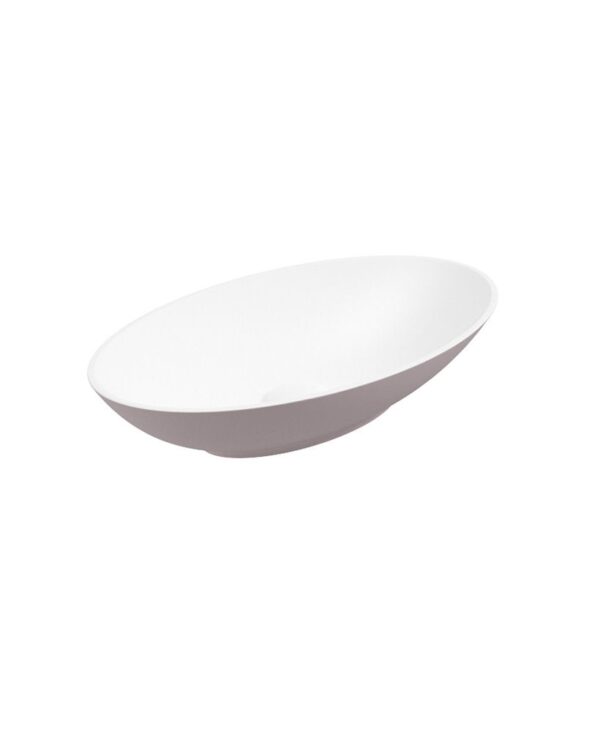 Skal Oval 60cm Countertop Basin White & Waste