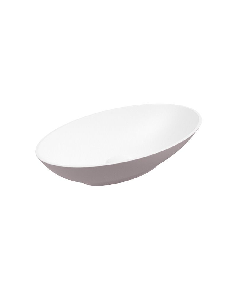 Skal Oval 60cm Countertop Basin White & Waste