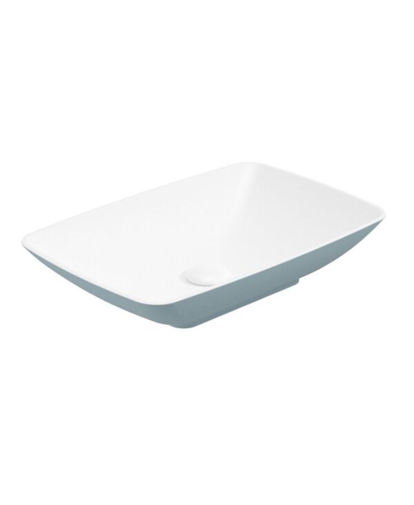 Skal Rectangle 60cm Countertop Basin White Morning & Waste
