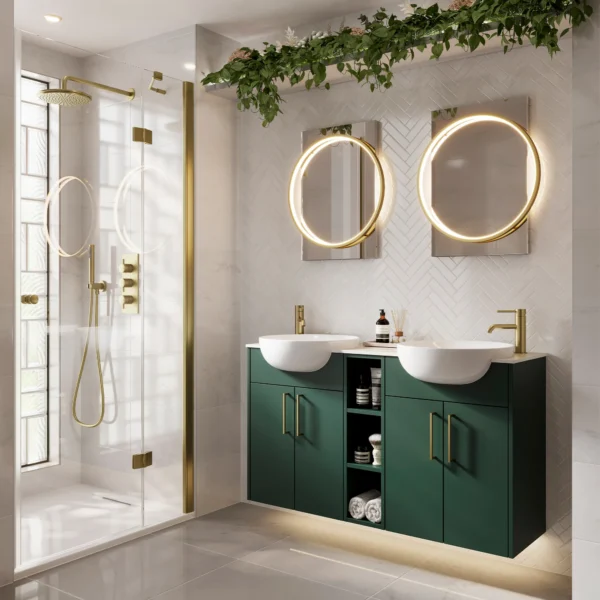 Solas Round Illuminated Bathroom Mirror