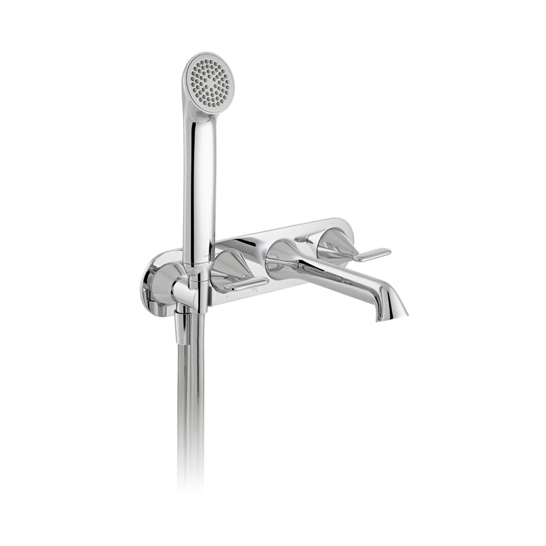 Tablet Arrondi Wallmounted Bath Shower Mixer With Shower Kit