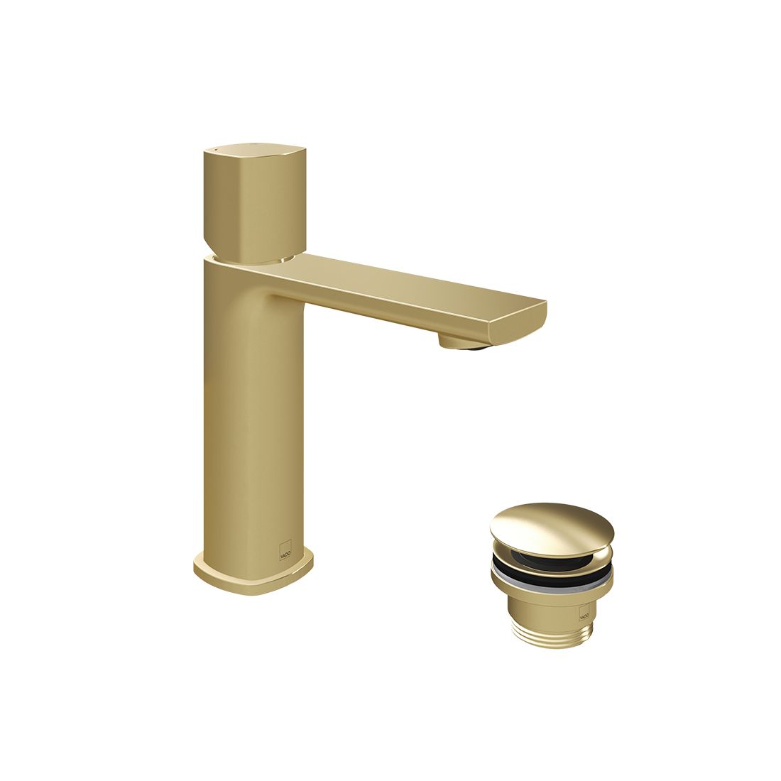 Cameo Lever Less Mono Basin Mixer Satin Brasss