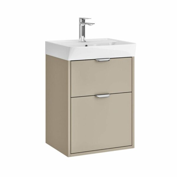 Calia 2 Drawer Wallhung Unit Fine Greige Matt