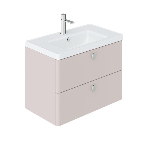 Cameo 2 Drawer Wallhung Vanity Unit In Clay
