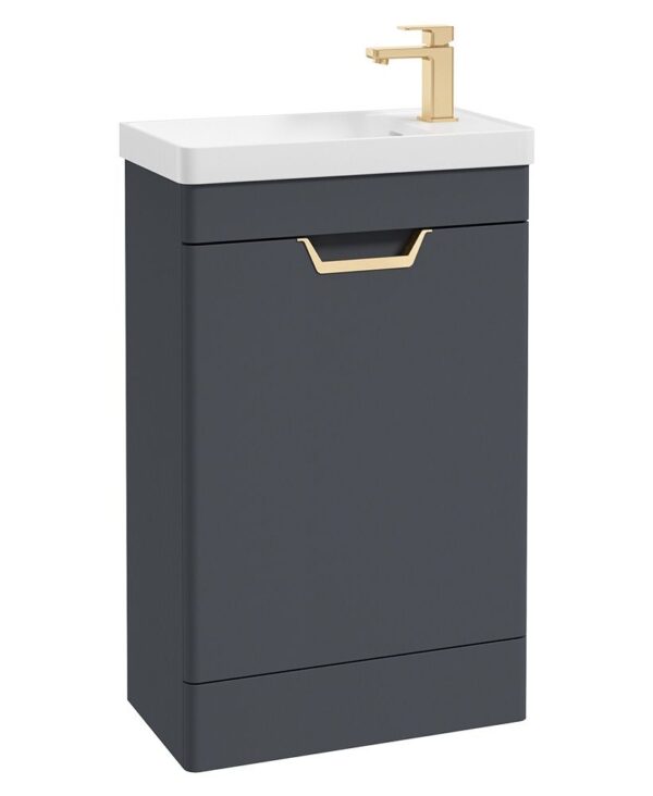 Freya 1 Drawer Floor Standing Cloakroom Unit Matt Sky Night