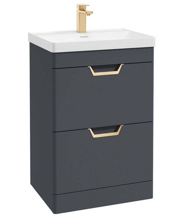 Freya 2 Drawer Floor Standing Unit Midnight