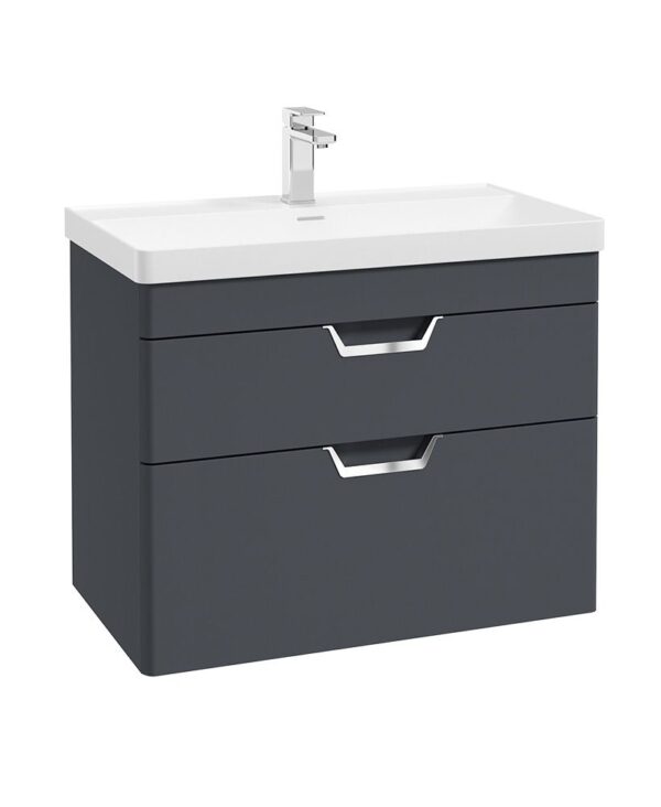 Freya Wallhung 2 Drawer Unit Matt Night