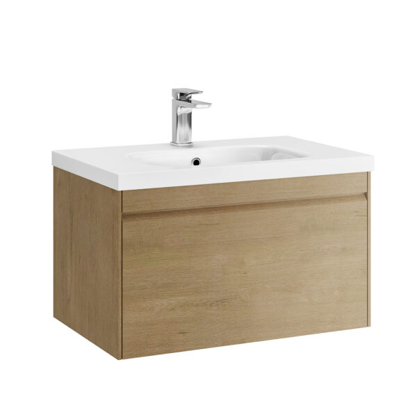 Hampton 1 Drawer Wallhung Unit Wood Effect