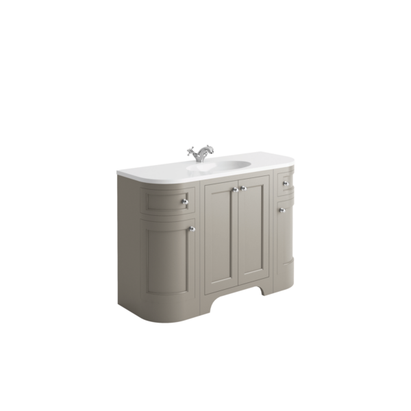 Harrogate Brunswick Side Curve Floor Standing Unit Dove