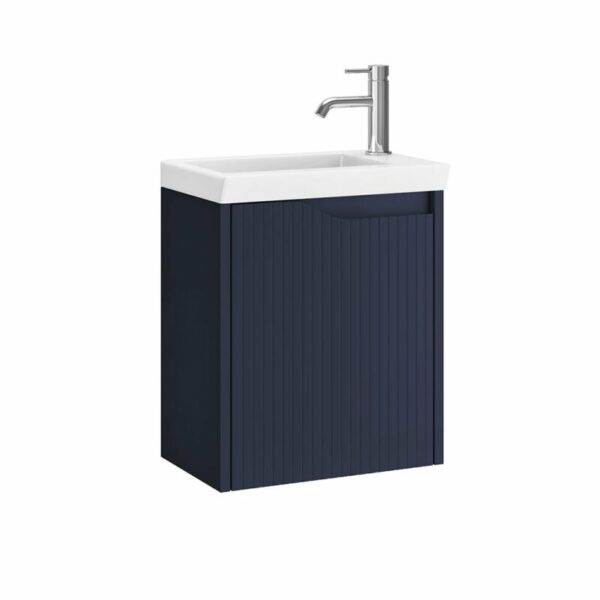 Serra Fluted Wallhung 1 Door Unit Dark Matt