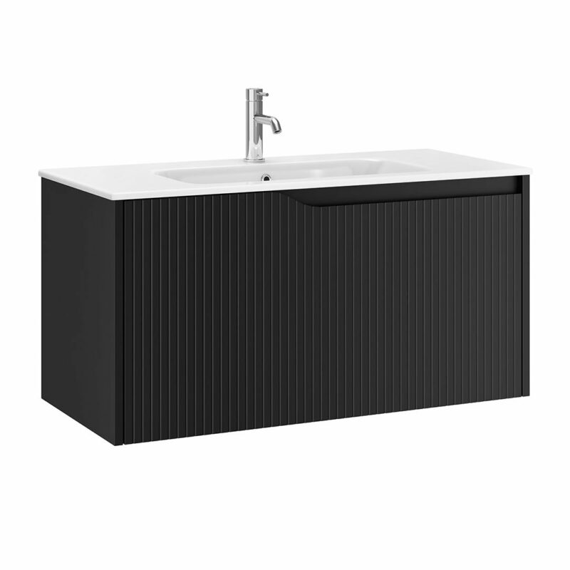 Serra Fluted Wallhung 2 Drawer Unit