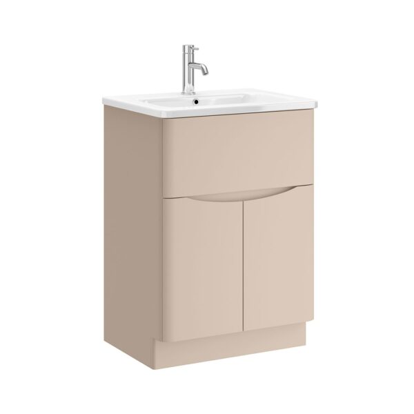 Zola Floor Standing 1Drawer 2 Door Unit Flax Beige Unit