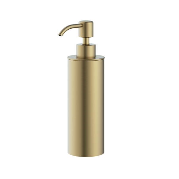 Design Freestanding Brushed Brass Soap Dispenser