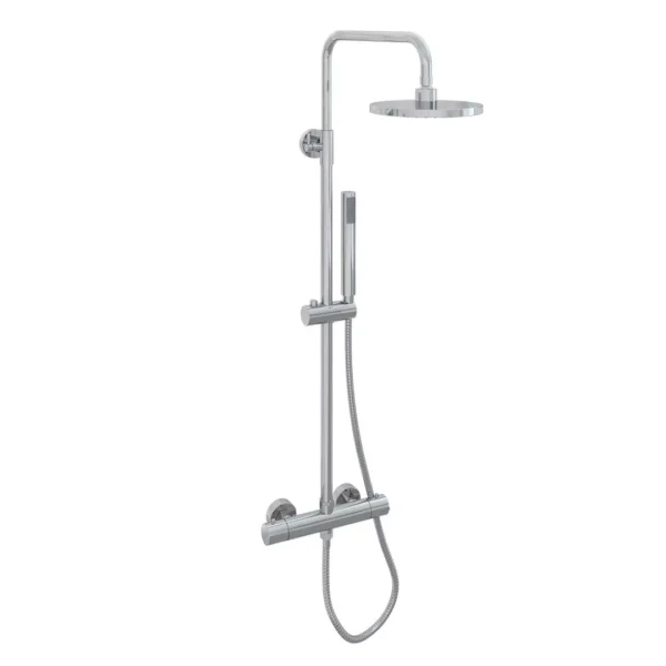 Meriden Round Thermostatic Telescopic Shower Set with Bar Valve