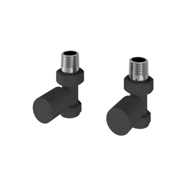 Straight Radiator Valves (pair) Matt