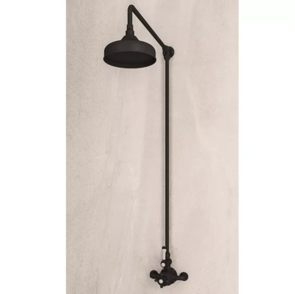Traditional Thermostatic exposed shower Valve with Rigid Rose Head