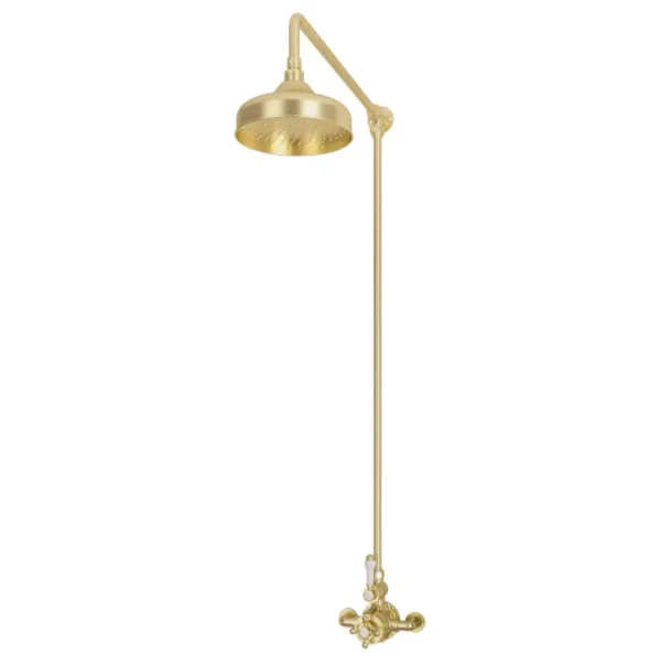 Traditional Thermostatic exposed shower Valve with Rose Head